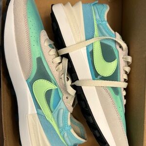 Nike Turquoise and Neon Green Shoes
